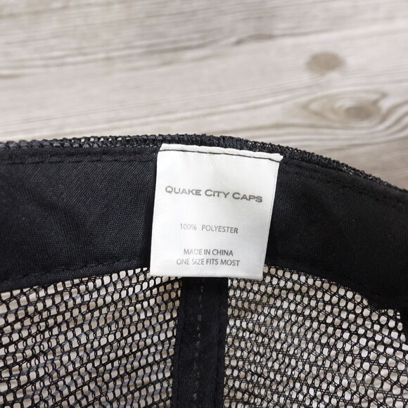 BUSCH BEER LOGO BLACK MESH VENTED SNAPBACK BASEBALL HAT CAP - Picture 9 of 9